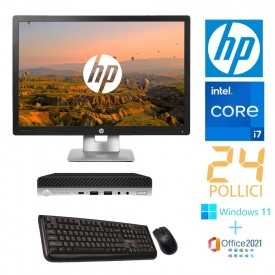 HP EliteDesk 800 G5 Mini PC Intel i7-9700 Ram 16Gb SSD 512Gb (Ricondizionato Grado A) MONITR INCLUSO