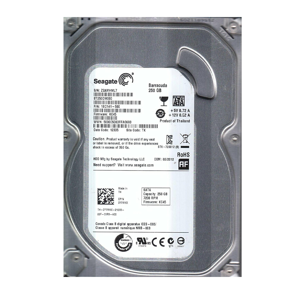 HARD DISK 3,5 SATA USATO TESTATO 250GB
